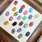 Plaid stamping plate H078