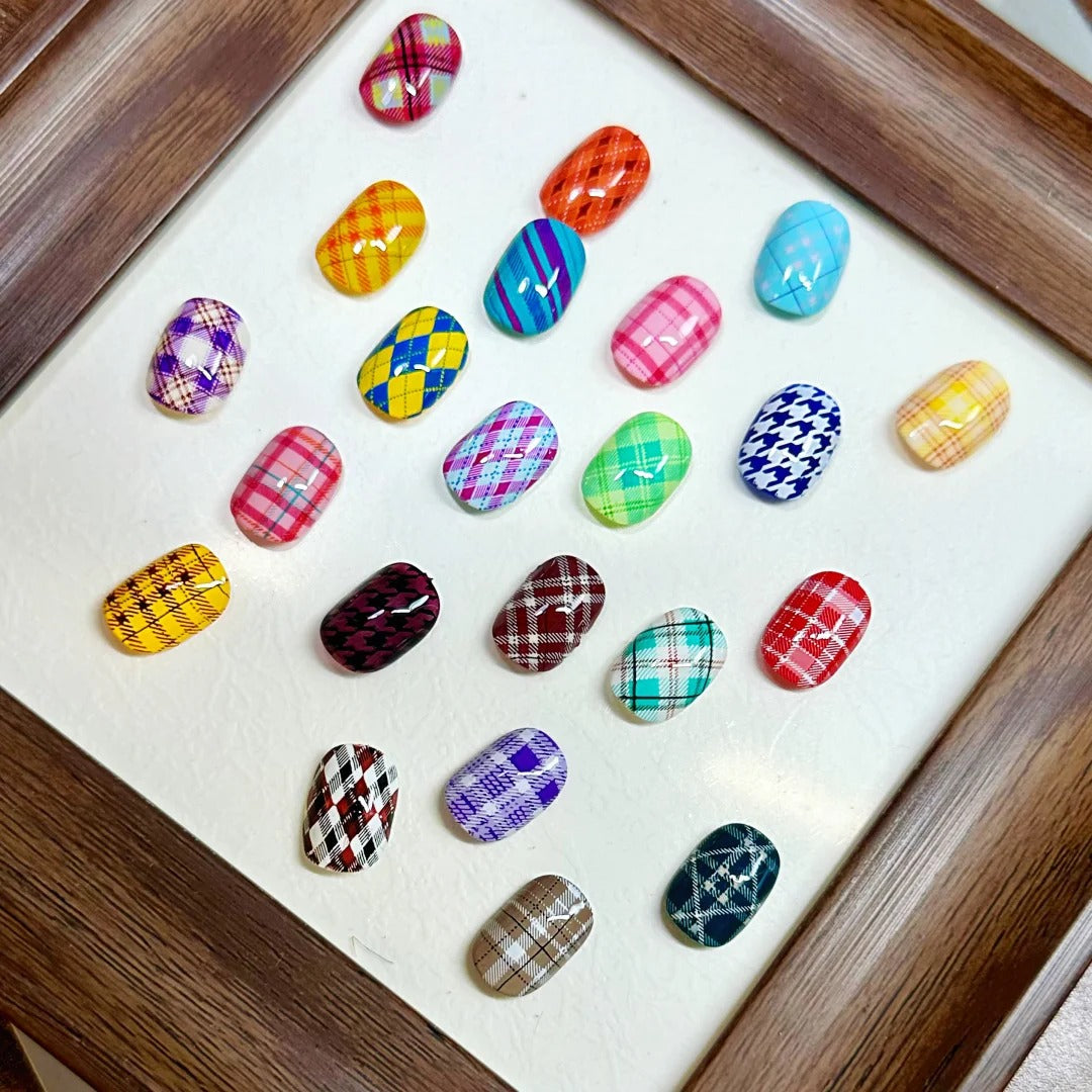 Plaid stamping plate H078