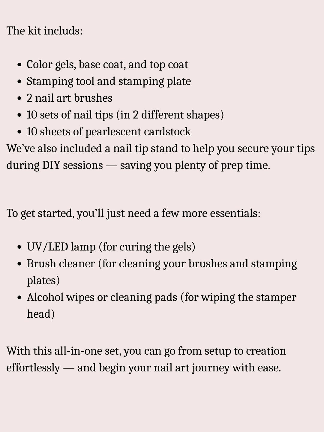 Beginner Nail Kit 078