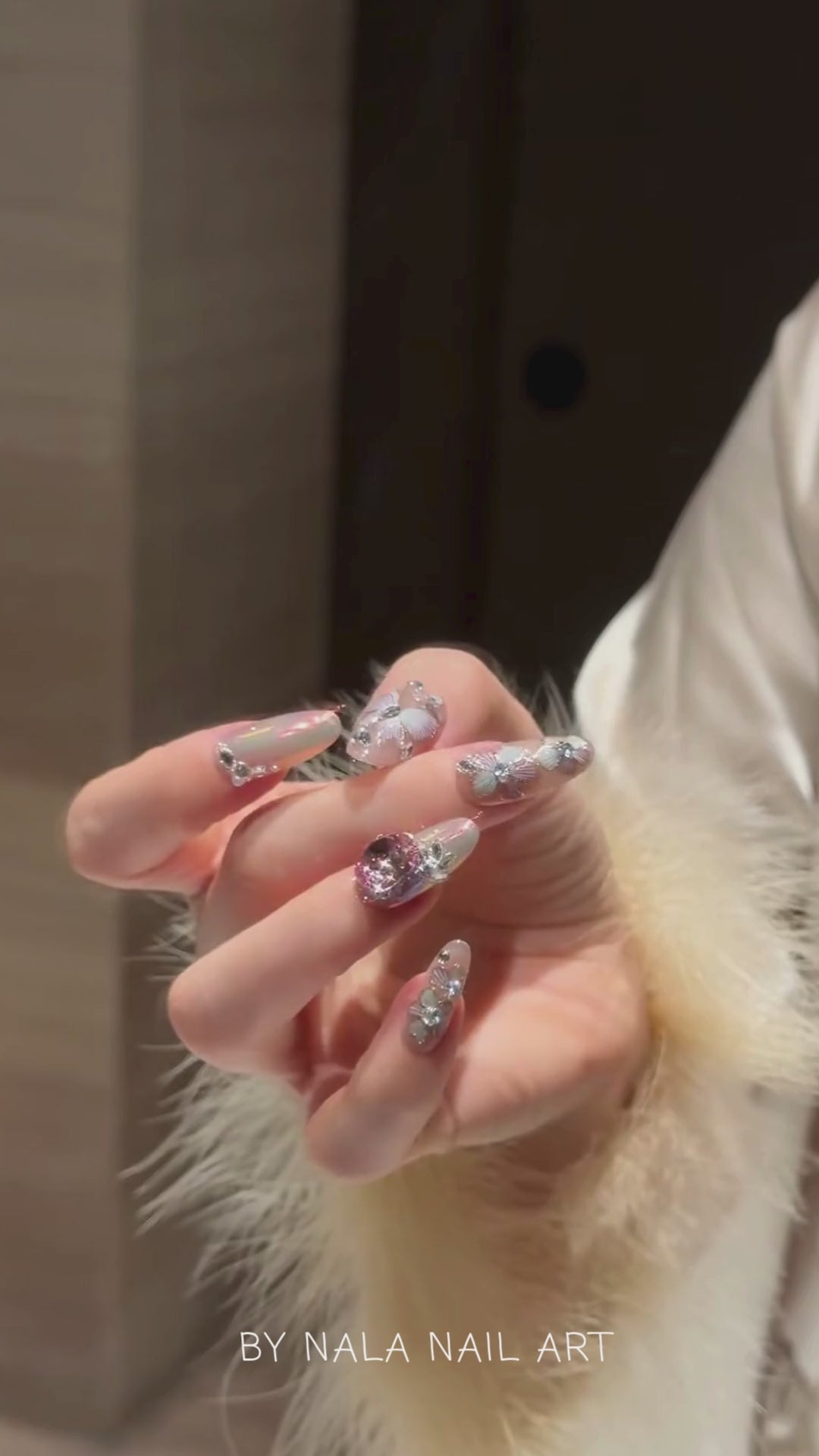 Purple Swarovski crystals